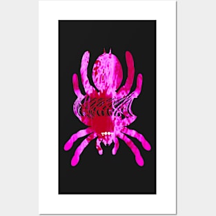 Tarantula Silhouette V48 (Tie Dye) Posters and Art